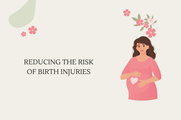 Woman who is pregnant, with a sign about pregnancy and the pelvic floor